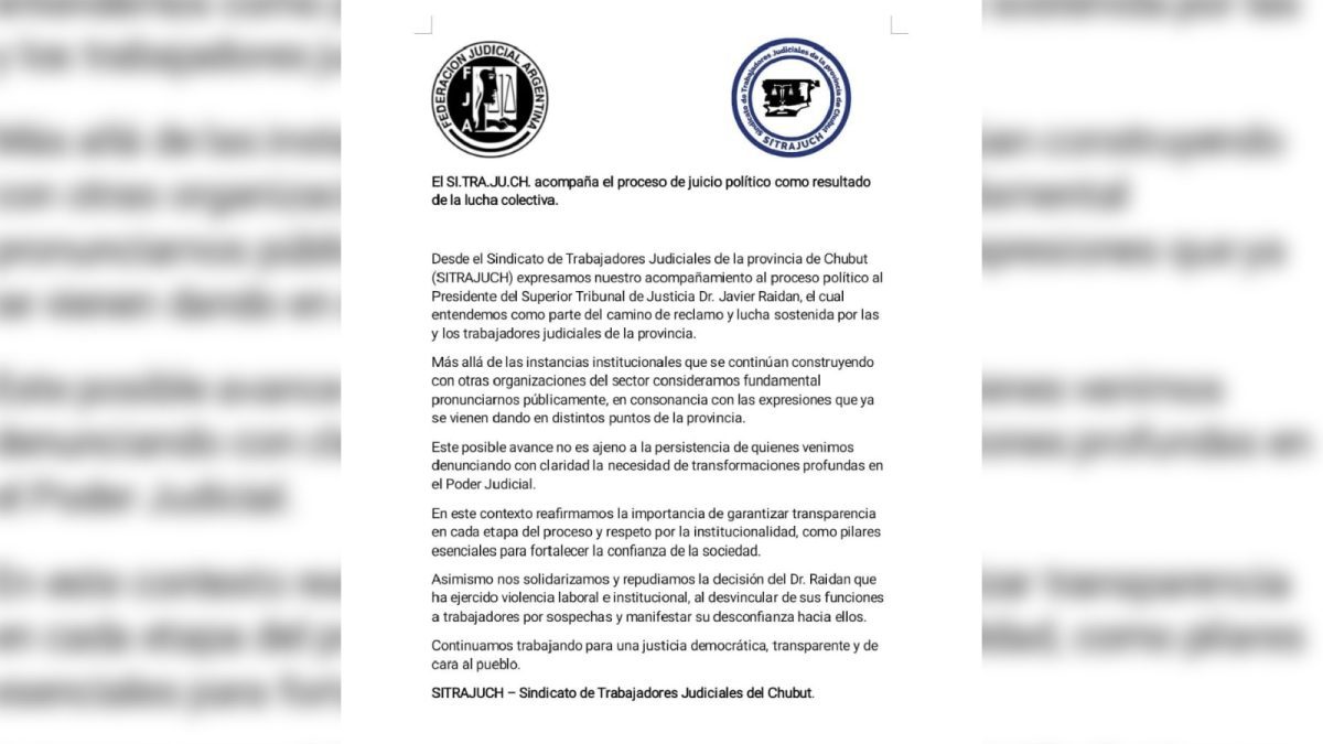 Torres califica como “interna judicial” el juicio político contra Raidan.