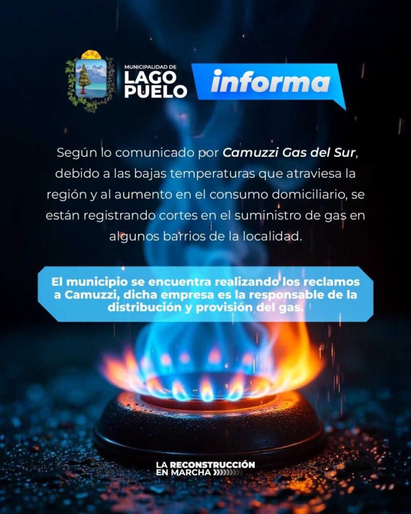 Falta de gas en localidades cordilleranas por ola polar