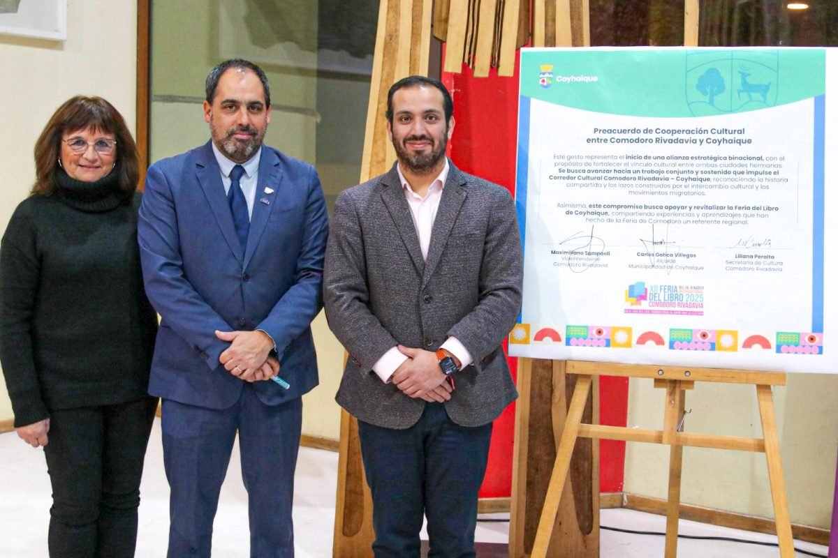 Comodoro y Coyhaique lanzan la 12° Feria del Libro y avanzan en un Corredor Cultural Binacional