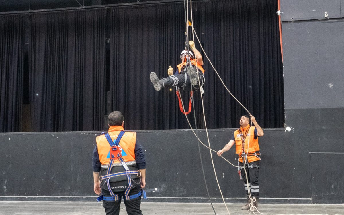 Capacitación rescate en altura en Comodoro Rivadavia
