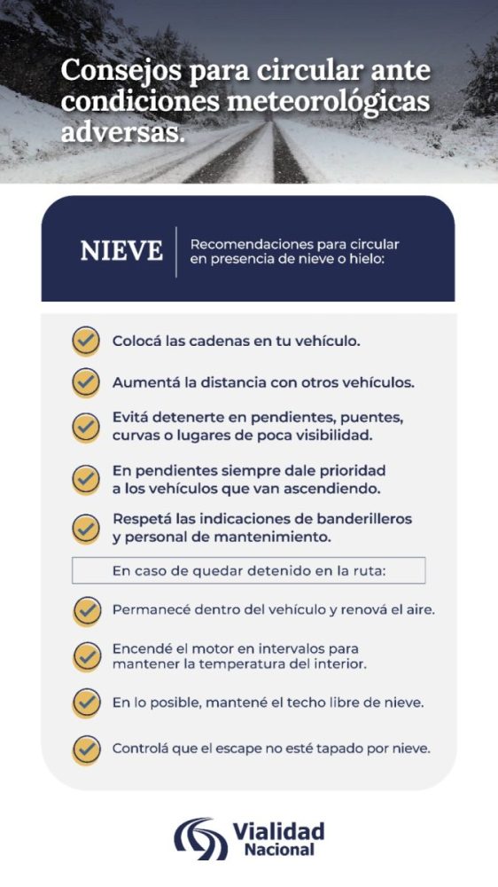 Vialidad Nacional refuerza la prevención en rutas