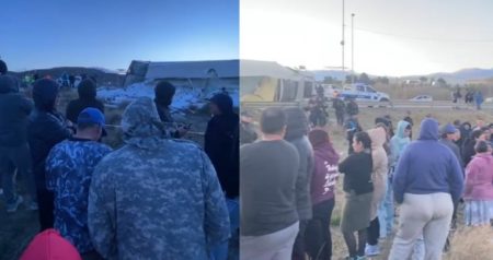 Volcó un camión con salmones y la Policía evitó que lo saquearan