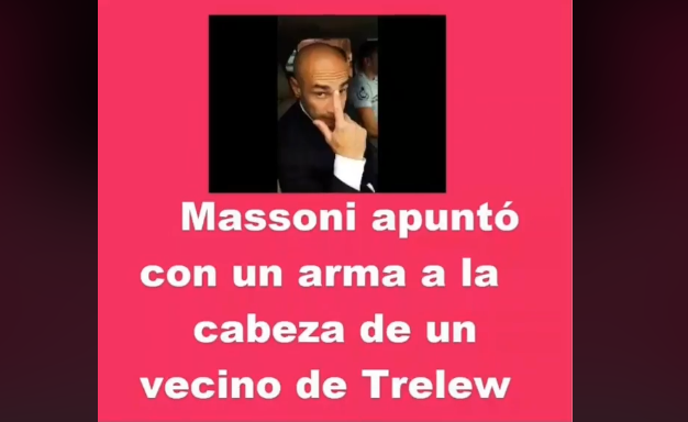 Federico Massoni apuntó con un arma a la cabeza de un vecino de Trelew