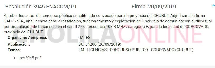 Cambiemos le otorgó al Grupo Jornada 10 licencias de radio en Chubut