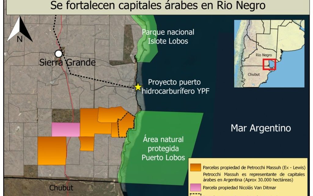 Àrabes vienen avanzando con tierras sobre Rio Negro que son estratègicas para extraer la minerìa de Chubut