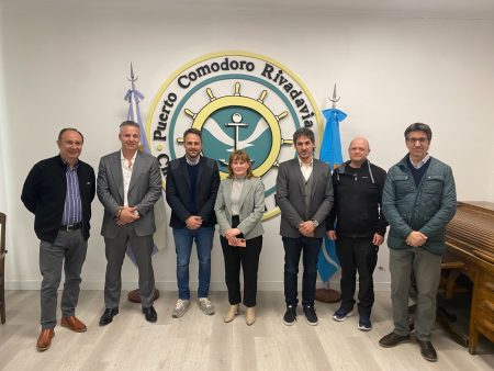 Autoridades de la Administración General de Puertos recorren la infraestructura portuaria de Chubut