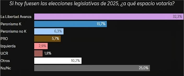 Resultados de encuesta sobre eliminar las PASO e intención de voto