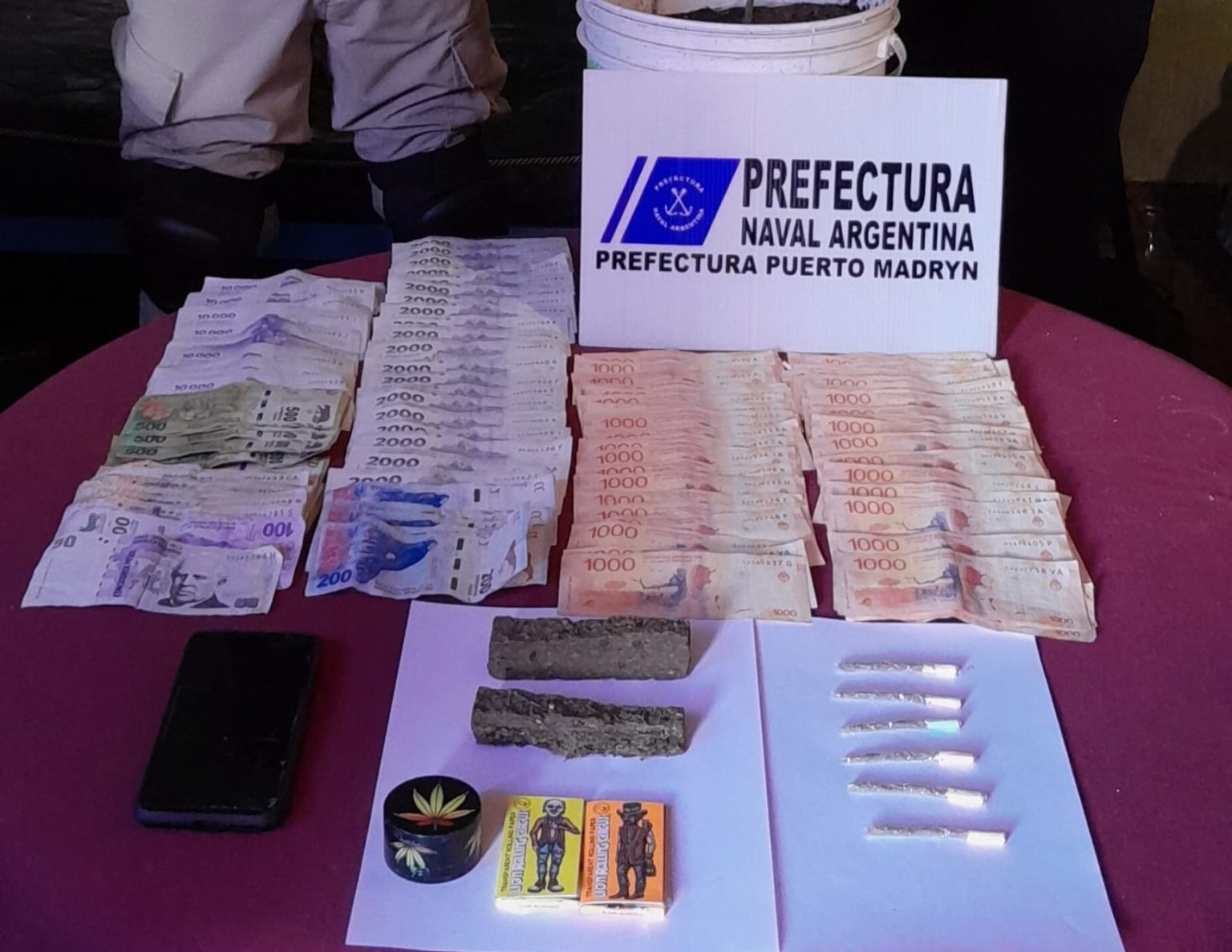 Evidencia incautada en allanamiento