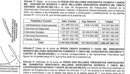 Presupuesto 2025: Torres elevó el proyecto a la Legislatura