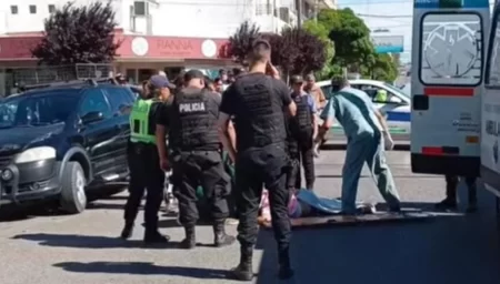 accidente en centro de Trelew