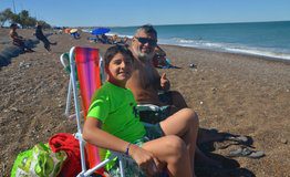 Bañistas en Playa Unión 