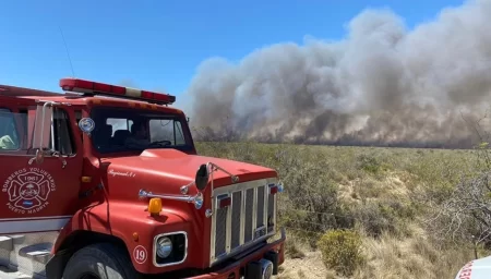 Incendio al norte de Madryn