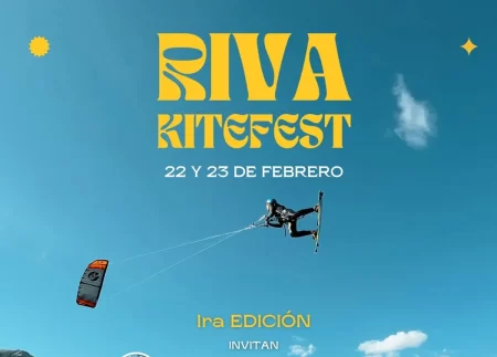 Evento de kitesurf en Cholila