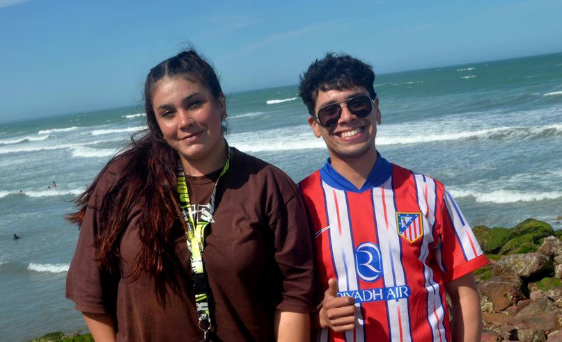 Turista en Playa Unión