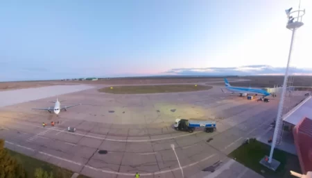 Plataforma del aeropuerto de Trelew