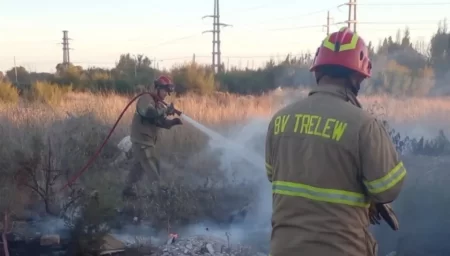 Sofocaron incendio oeste Trelew