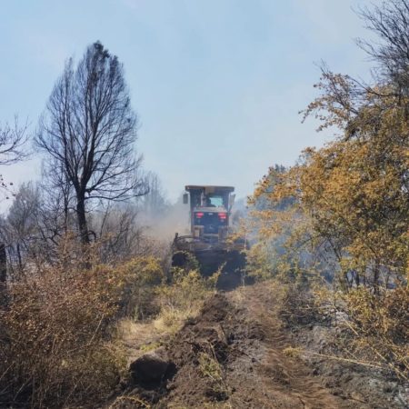 Incendio controlado en Arroyo Rifleros