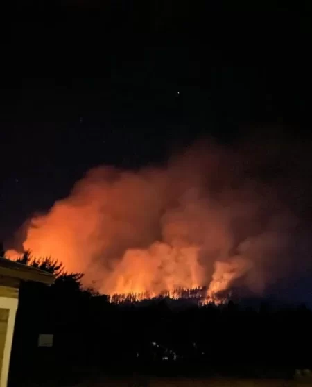 Combaten un incendio El Pedregoso