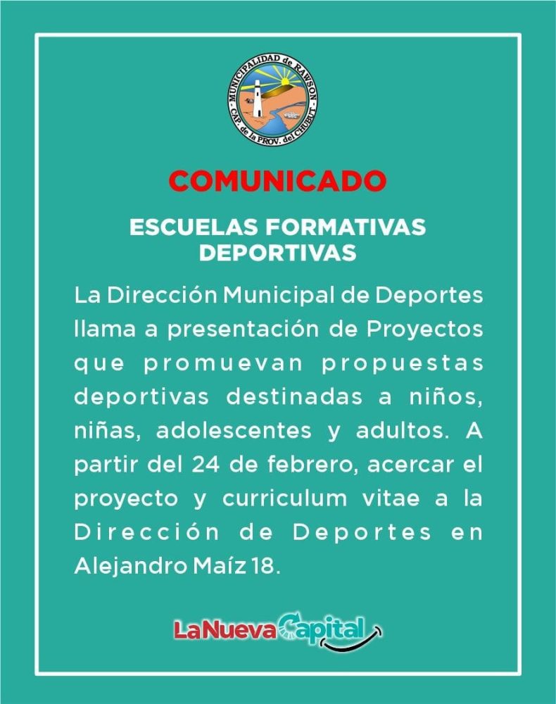 Escuelas Deportivas en Rawson