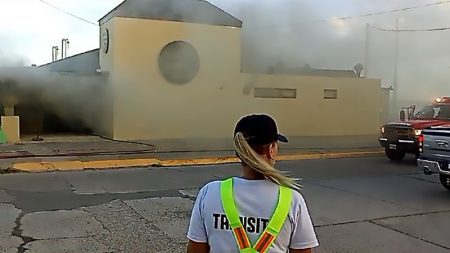 Incendio parador Playa Unión