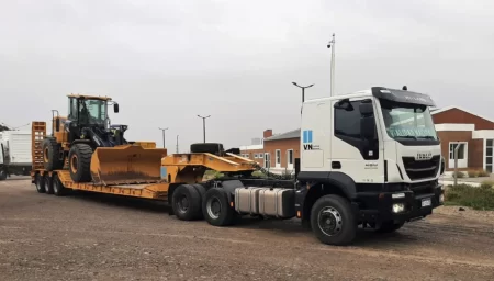 Maquinaria enviada desde Trelew a Bahía Blanca