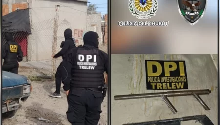 Armas y municiones secuestradas Trelew