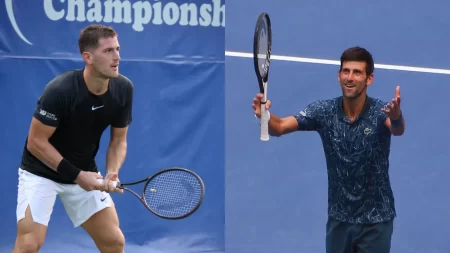 Novak Djokovic y Federico Gómez