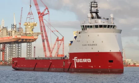 Buque Fugro Resilience realiza estudios en el Golfo San Matías