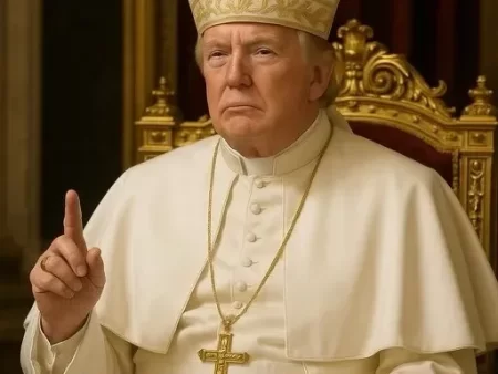 Trump vestido de papa