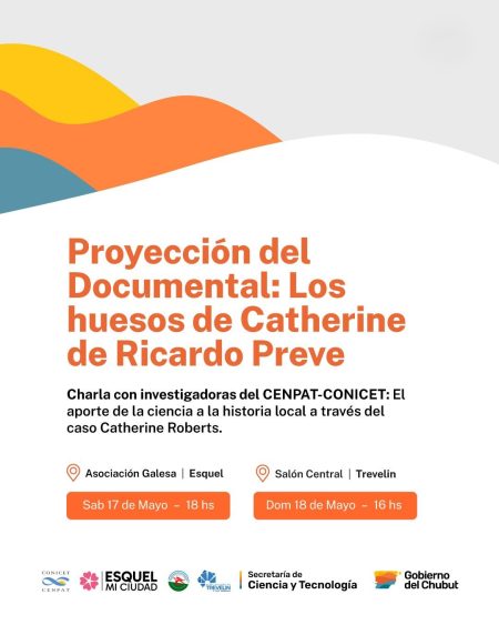 Chubut ofrece charla científica y documental sobre la historia de Catherine Roberts