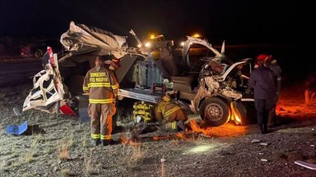 Fuerte choque entre Trelew y Madryn deja un herido y la ruta cortada