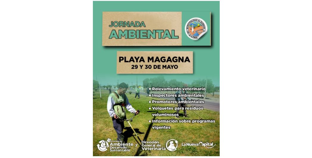 Jornada ambiental Playa Magagna - Ambiente y Desarrollo Sustentable de Rawson implementa plan integral de limpieza, relevamiento, volquetes y veterinaria
