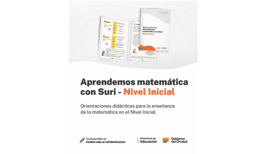 Chubut impulsa la alfabetización matemática desde el Nivel Inicial con la guía Aprendemos Matemática con Suri