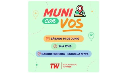 Trelew - La Muni con Vos llega a barrio Moreira con trámites, salud y actividades
