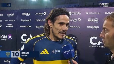 Cavani, expreso: "Faltan cosas, está clarísimo" tras la eliminación de Boca en la Copa Argentina