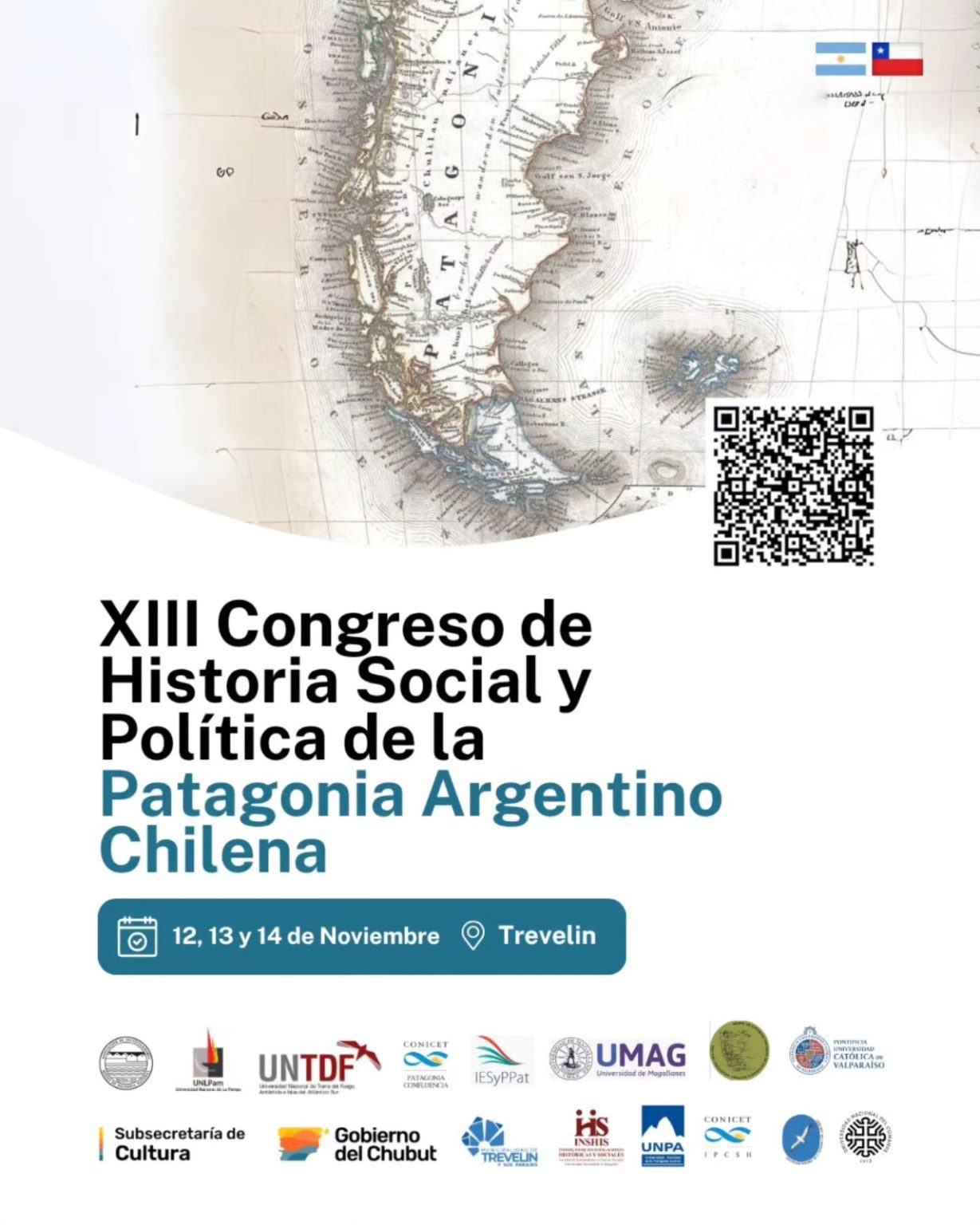 Chubut y Trevelin convocan a participar en el Congreso de Historia Social y Política de la Patagonia Argentino Chilena