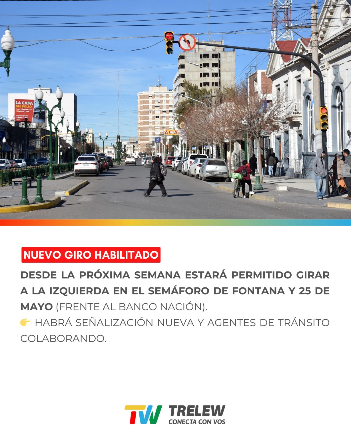 giro a la izquierda Fontana