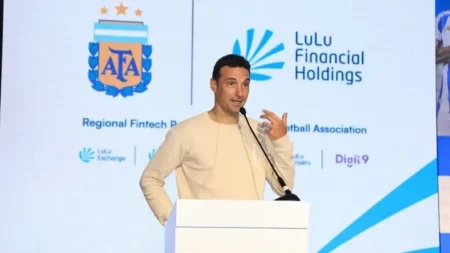 Lionel Scaloni, estuvo en Dubai en un evento de la Selección Argentina