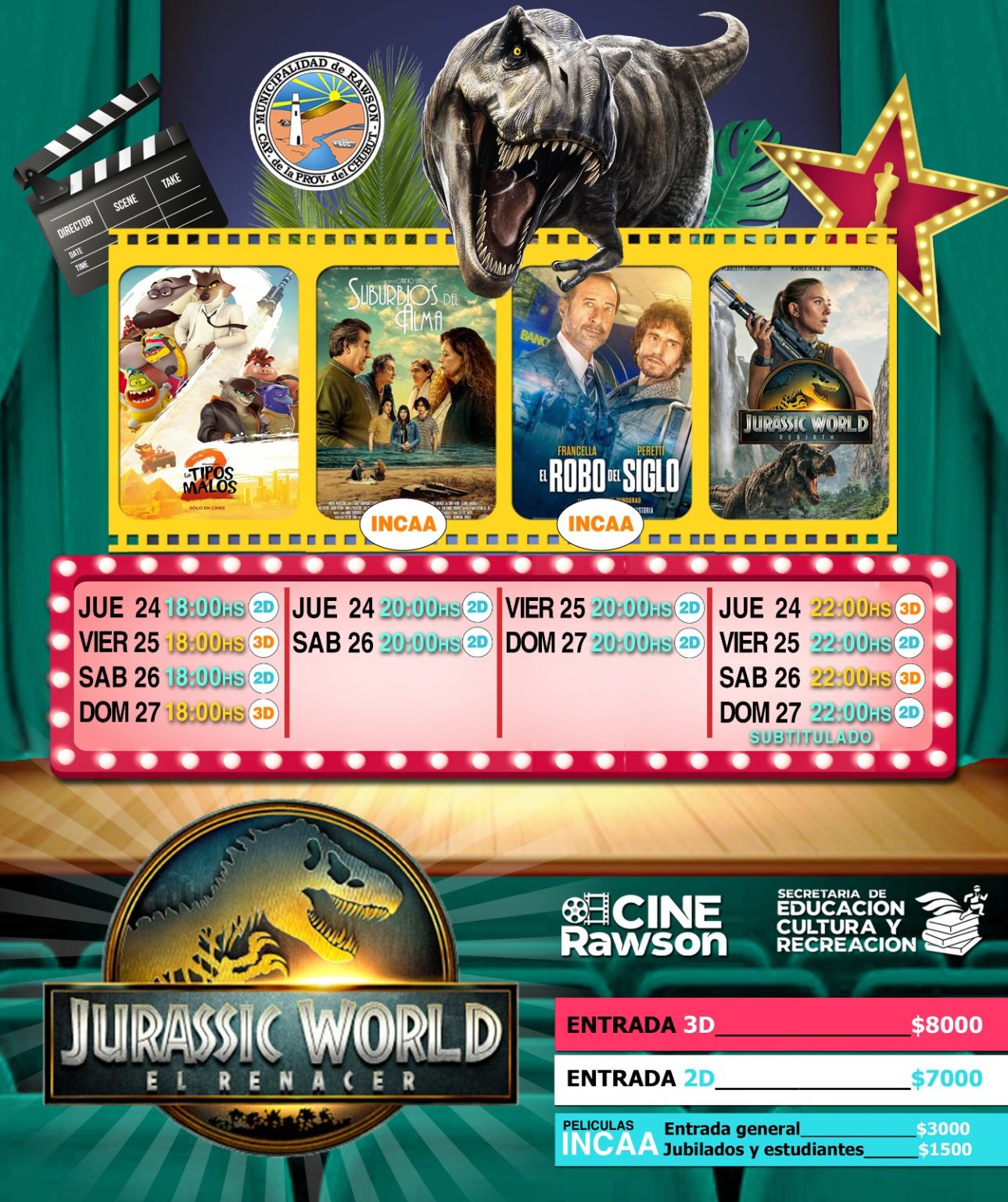 Rawson renueva su cartelera de cine