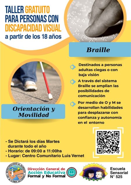 Taller de braille en Rawson