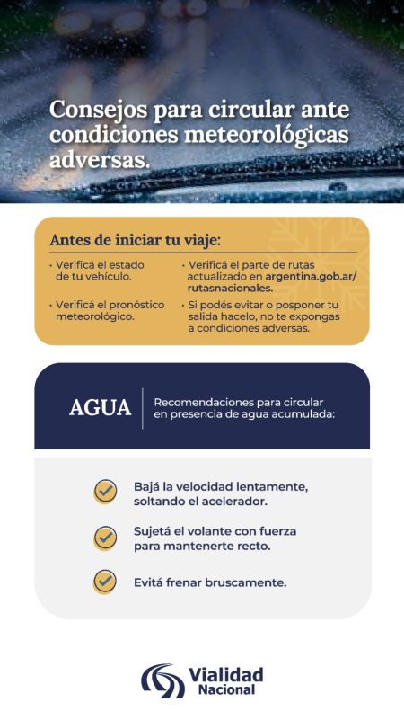 Vialidad Nacional refuerza la prevención en rutas
