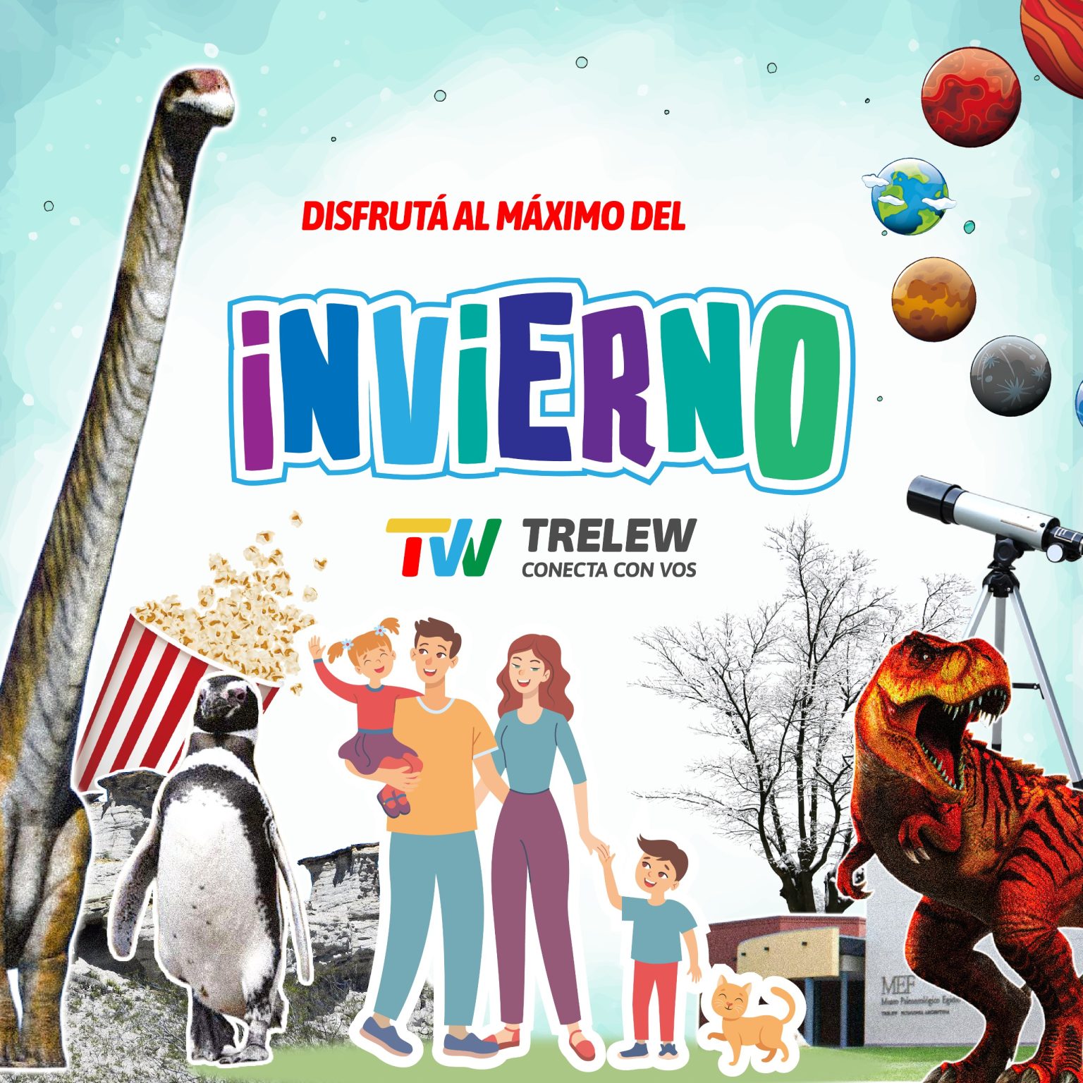 Vacaciones de invierno en Trelew: cine y juegos gratis para toda la familia
