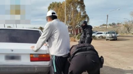 control de tránsito con detenido Madryn