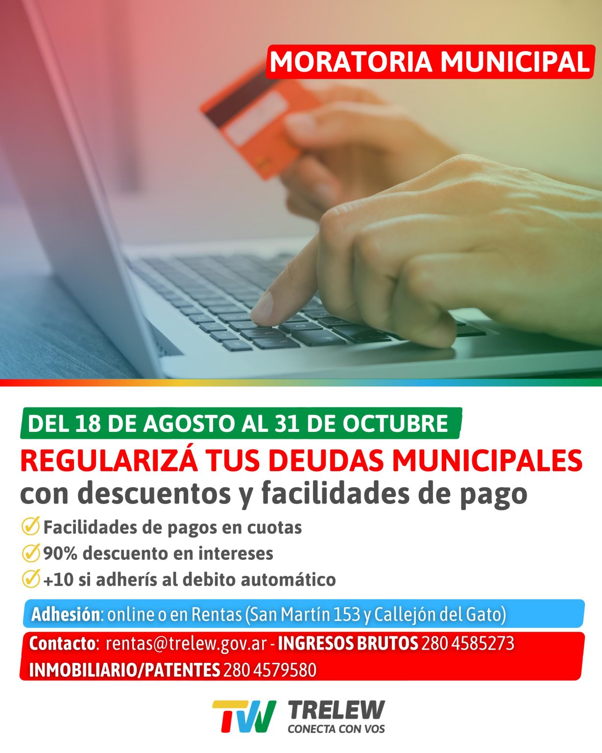 moratoria deudas municipales Trelew