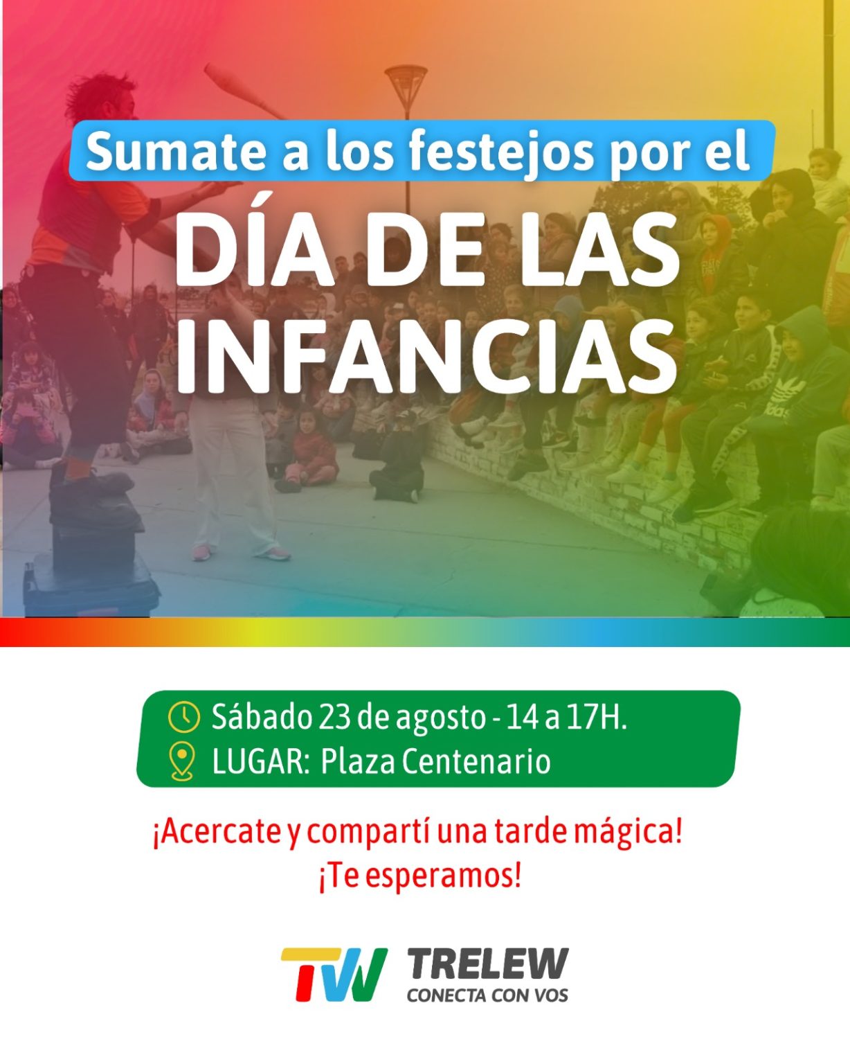 Día de las Infancias: juegos y espectáculos en plaza Centenario