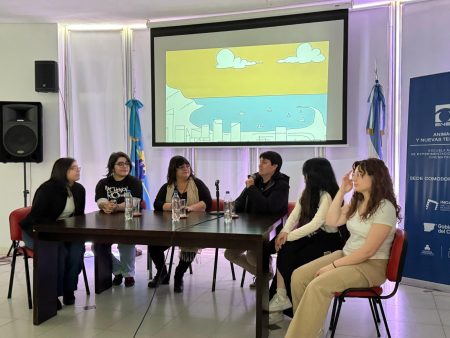 proyección cortos animados ENERC Chubut