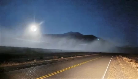 bancos de neblina en Chubut peligro