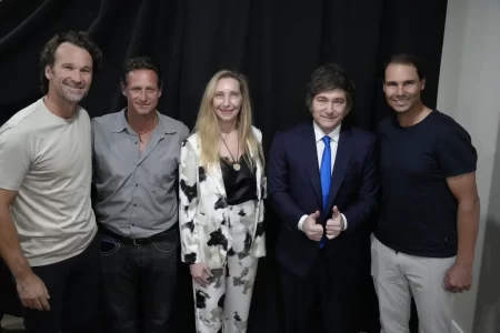 El inesperado encuentro de Javier Milei con Rafael Nadal, David Nalbandian y Carlos Moyá