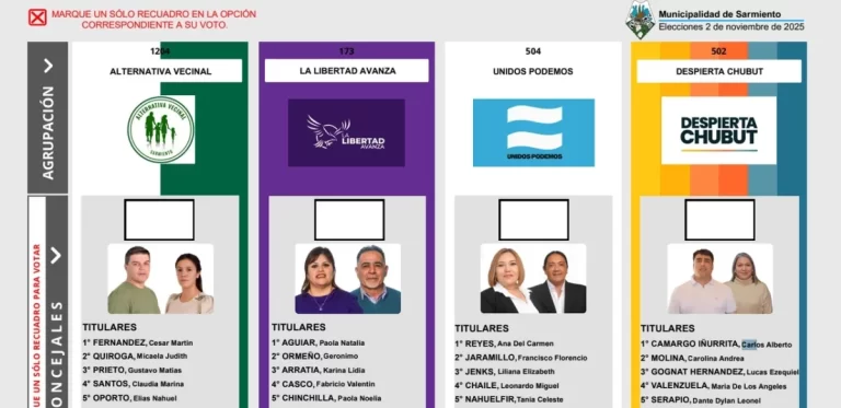 Alternativa Vecinal se impuso con amplia ventaja en las elecciones del Concejo Deliberante de Sarmiento