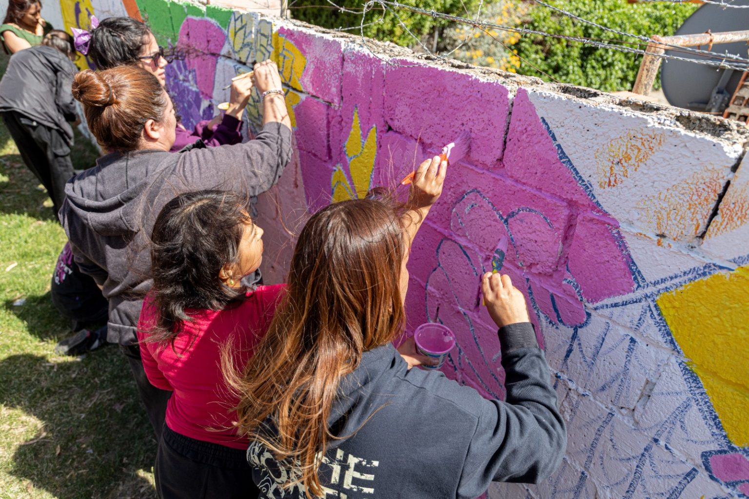 Comodoro Rivadavia realizó intervención artística en el Parque de la Ciudad por el 25N